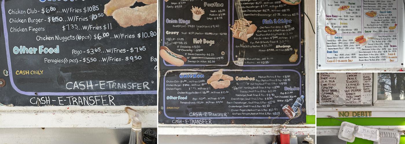 Fresh Cut Fries Chip Wagon Menu