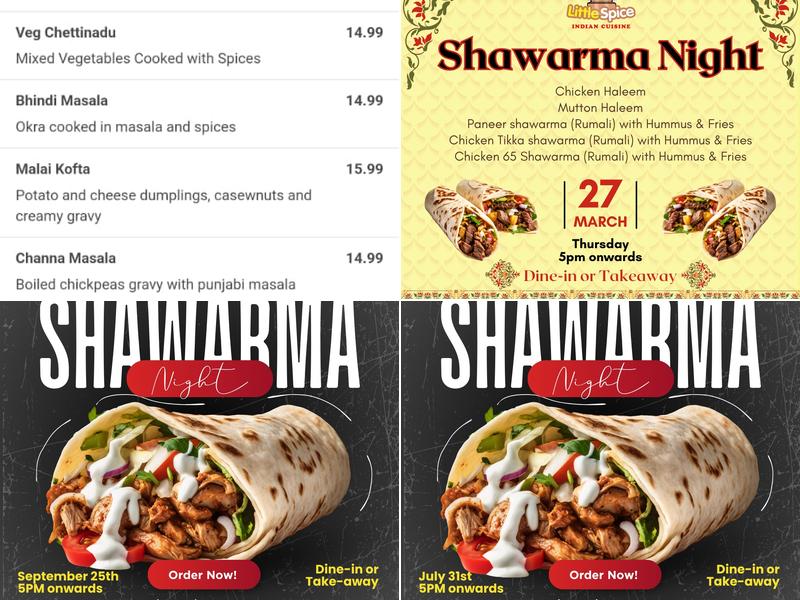 Little Spice Indian Cuisine Menu