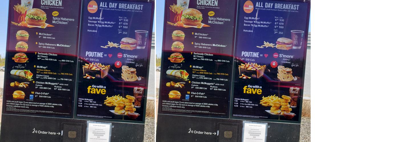 HWY 12 & MURPHY RD Menu
