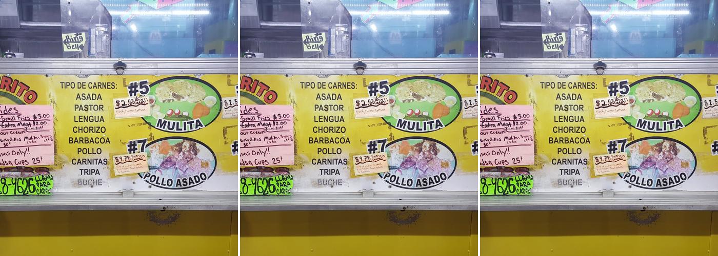 El Burrito Expess Menu