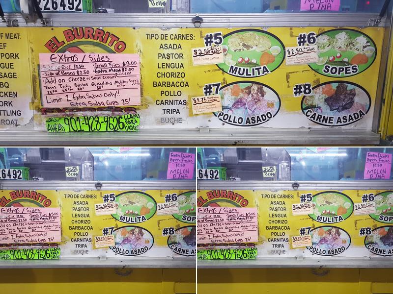 El Burrito Expess Menu