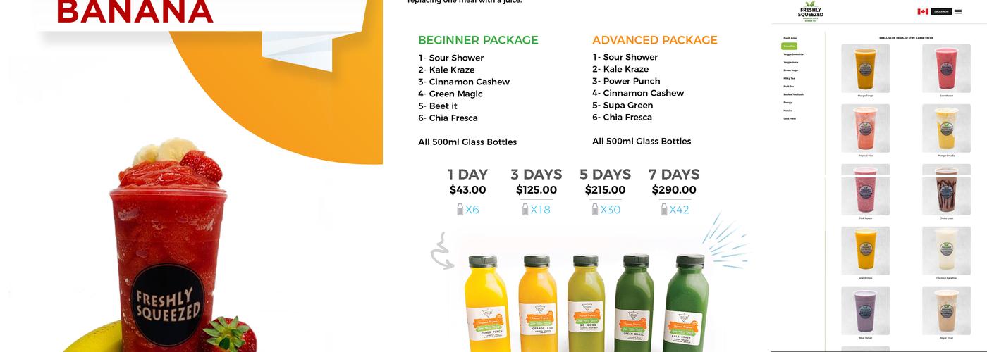 Freshly Squeezed Menu