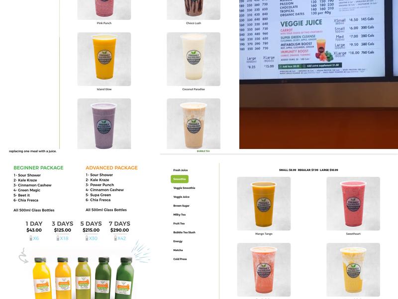 Freshly Squeezed Menu