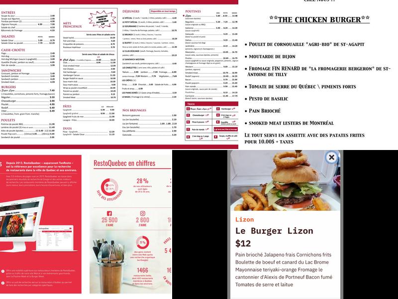 Bar Chez Lizon Menu