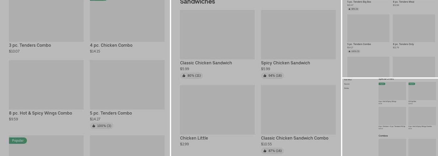 KFC Menu