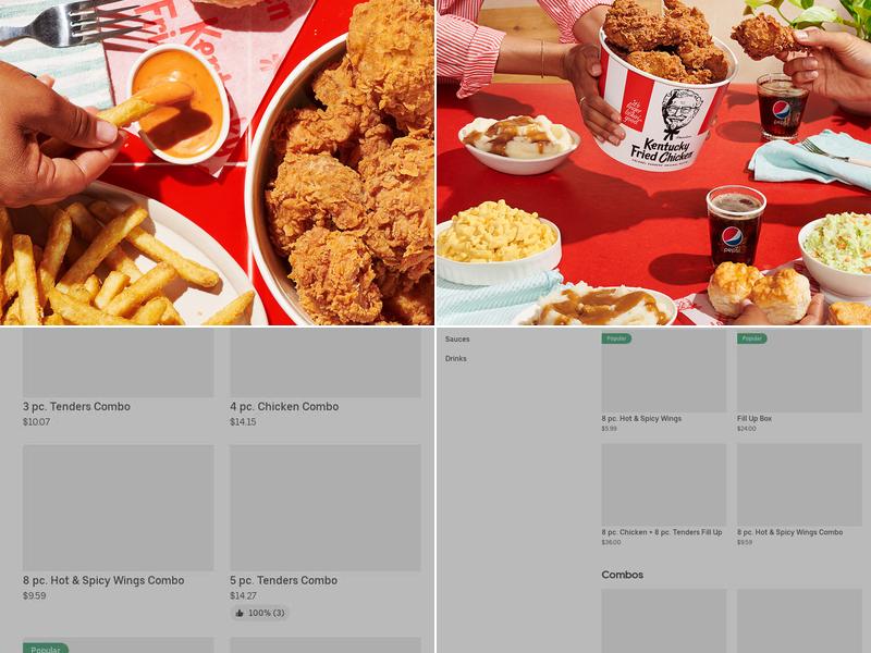 KFC Menu