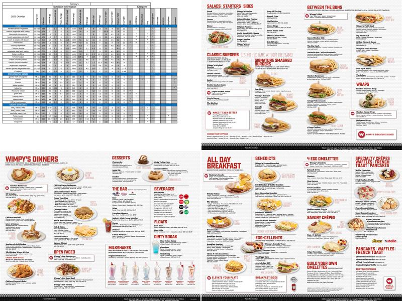 Wimpy's Diner Menu