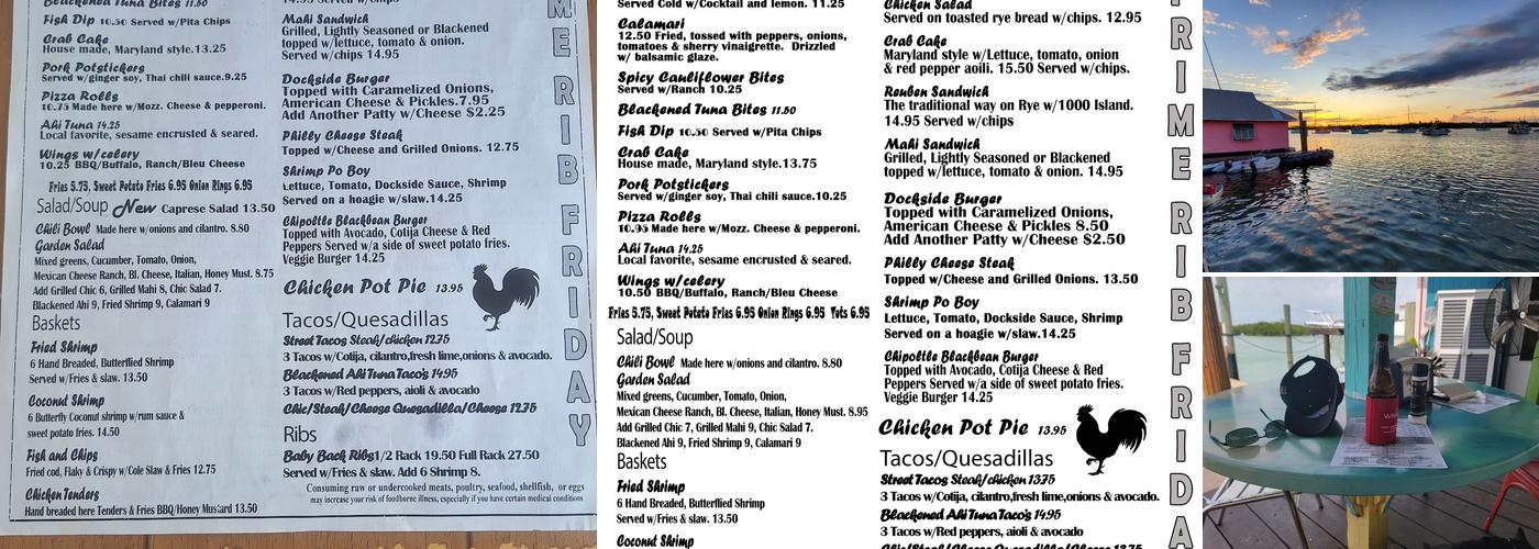 Dockside Boot Key Harbor Menu