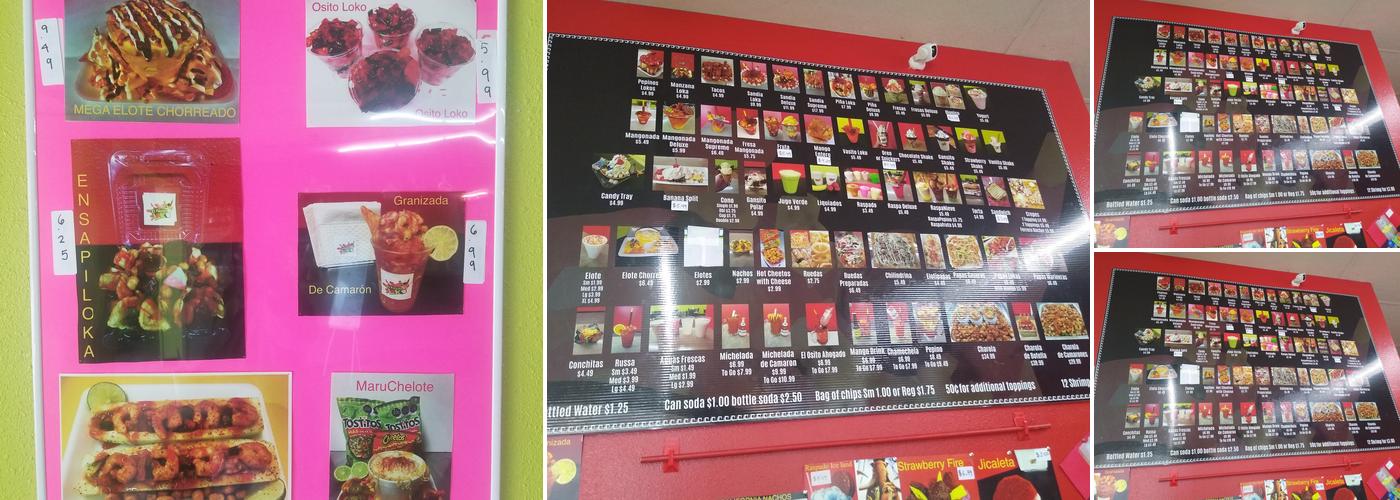 El Vasito Loko Menu