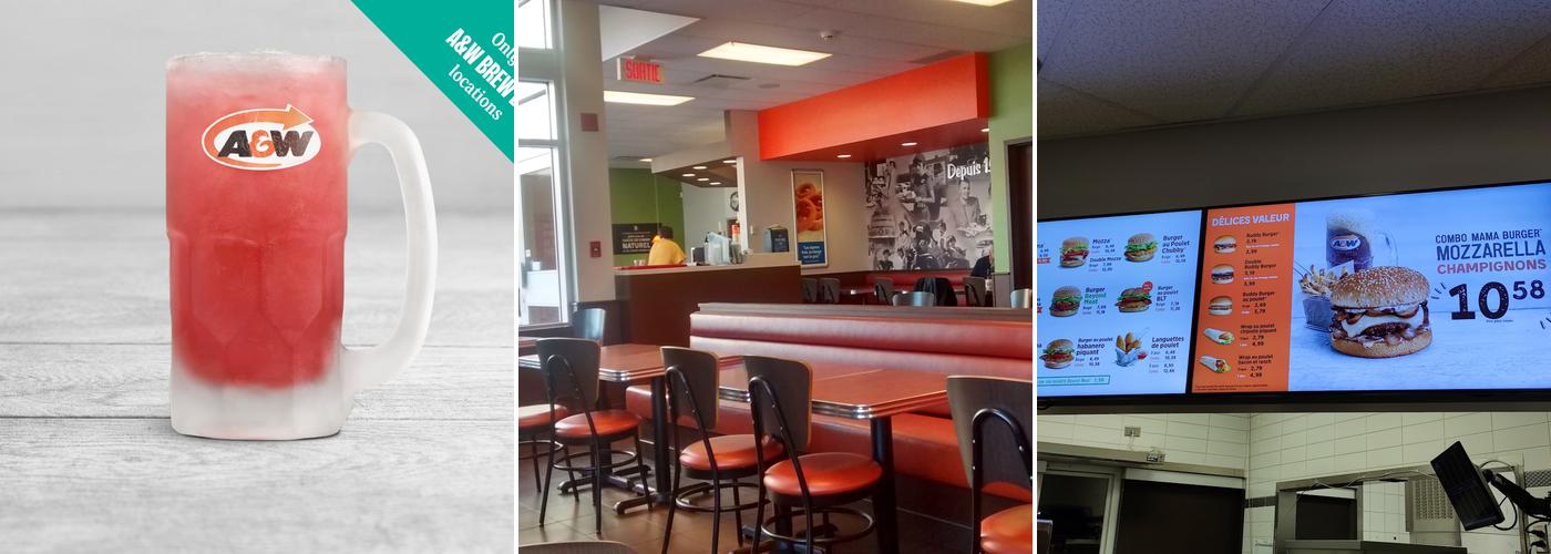 A&W Canada Menu