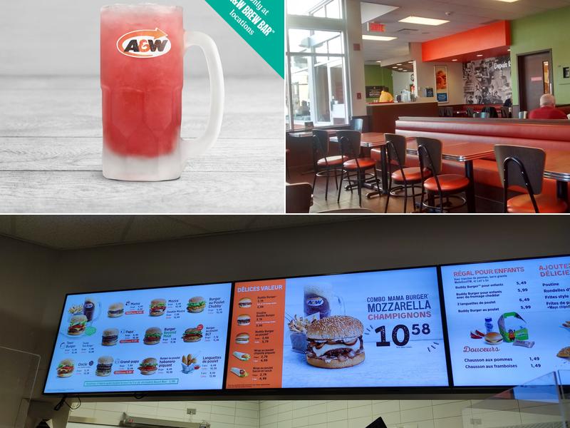 A&W Canada Menu