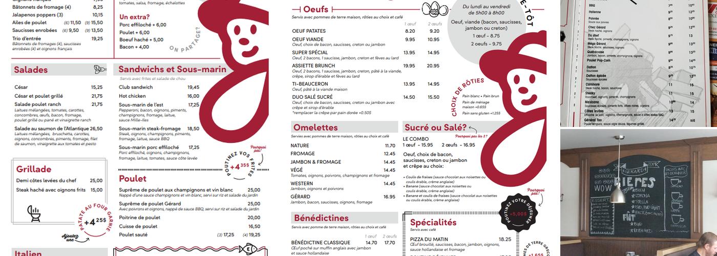 Restaurant Chez Gerard Menu