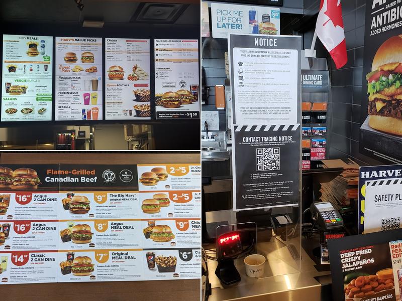 Harvey's Menu