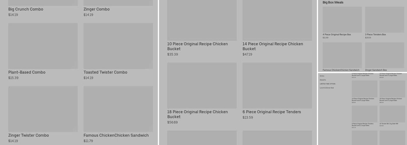 KFC Menu