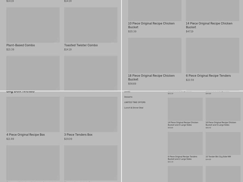 KFC Menu