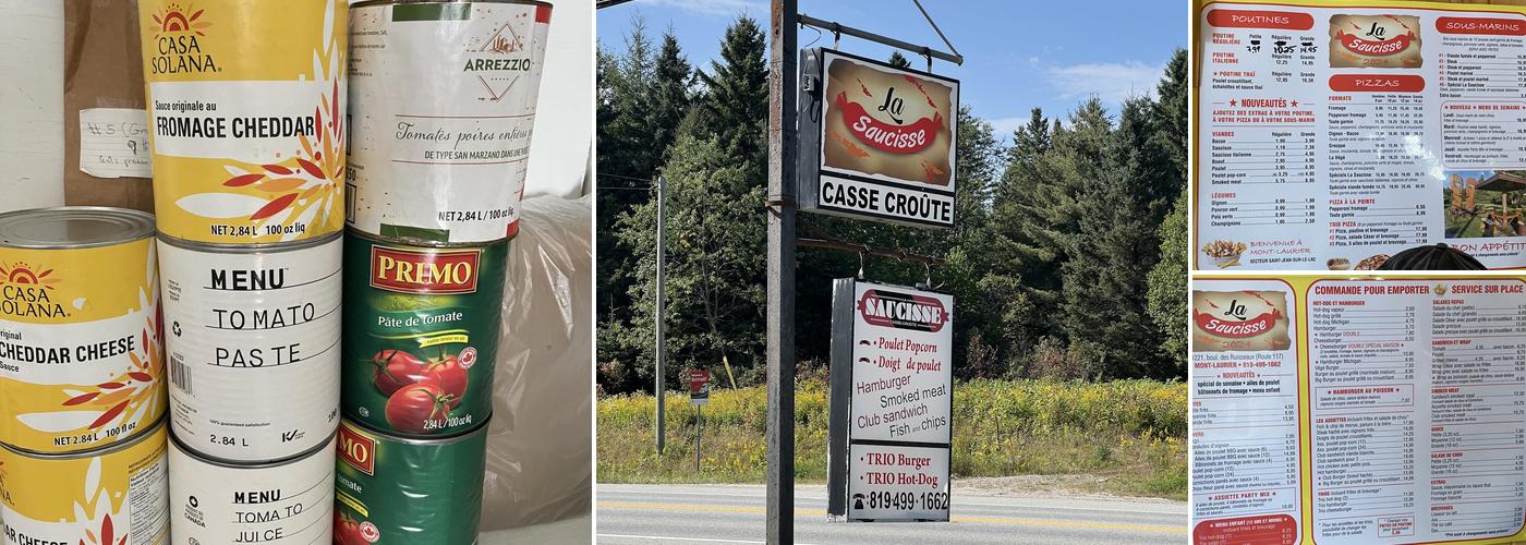 Casse-Croûte La Saucisse Menu