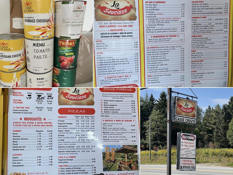Casse-Croûte La Saucisse Menu