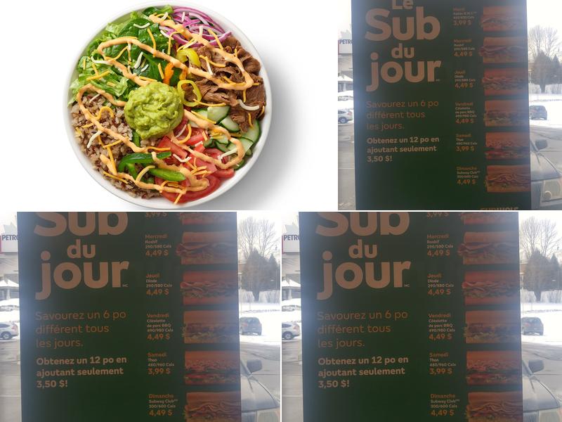 Subway Menu