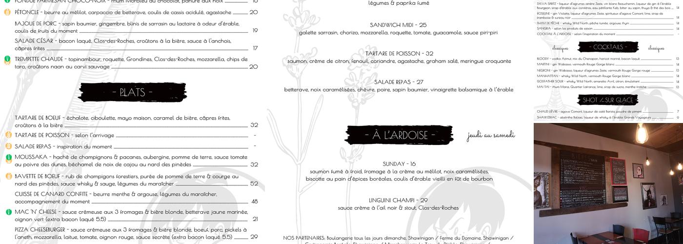 Le Chenapan Menu