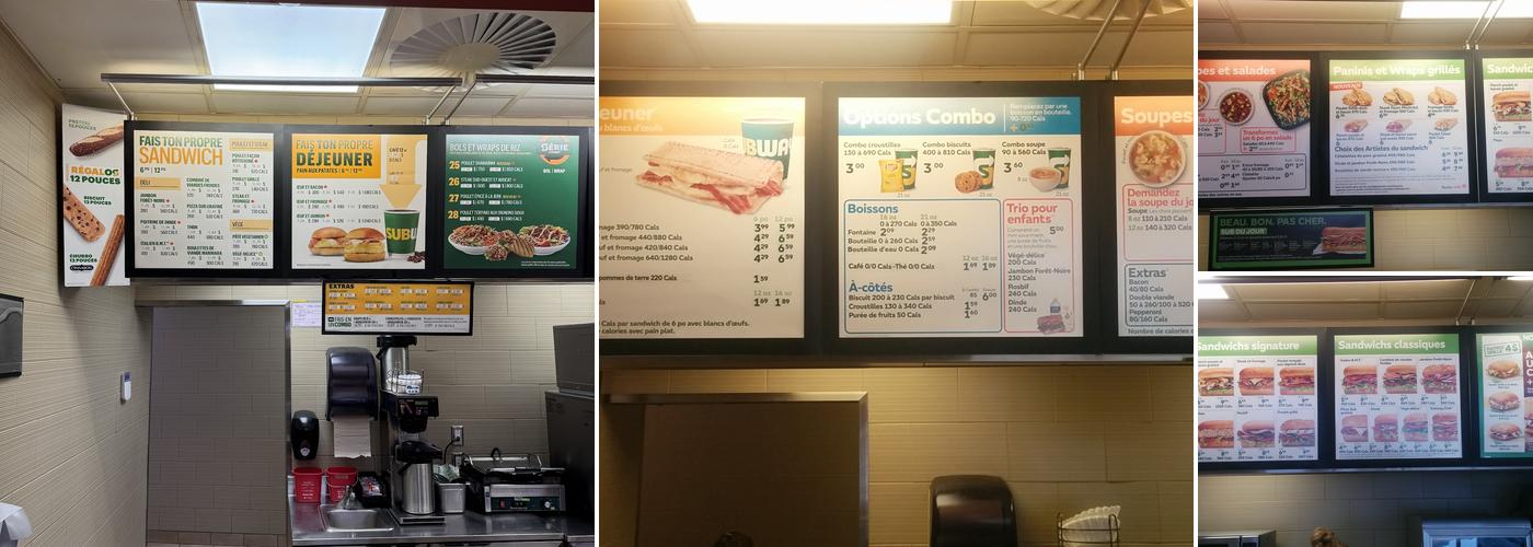 Subway Menu