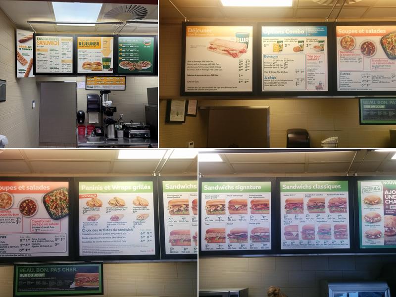 Subway Menu