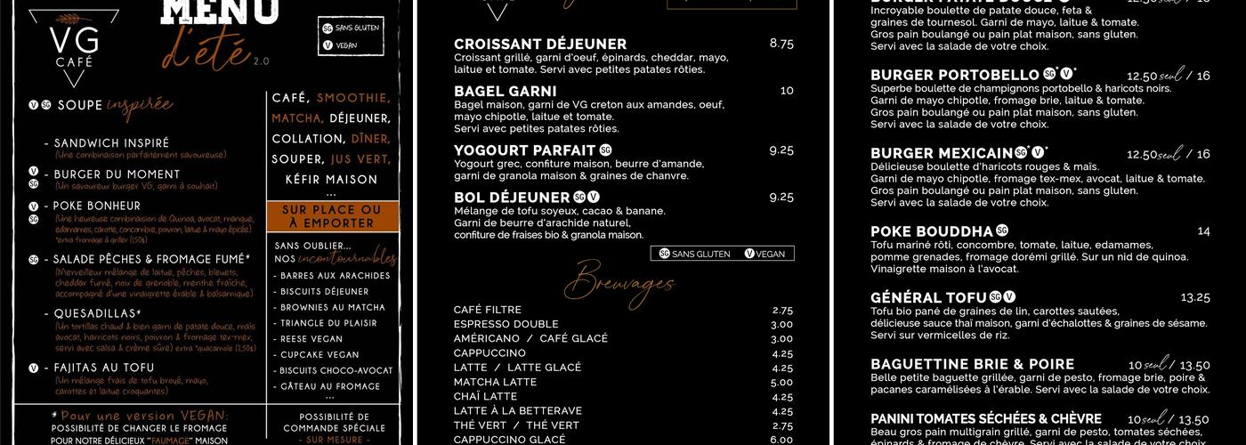 VG Café Menu