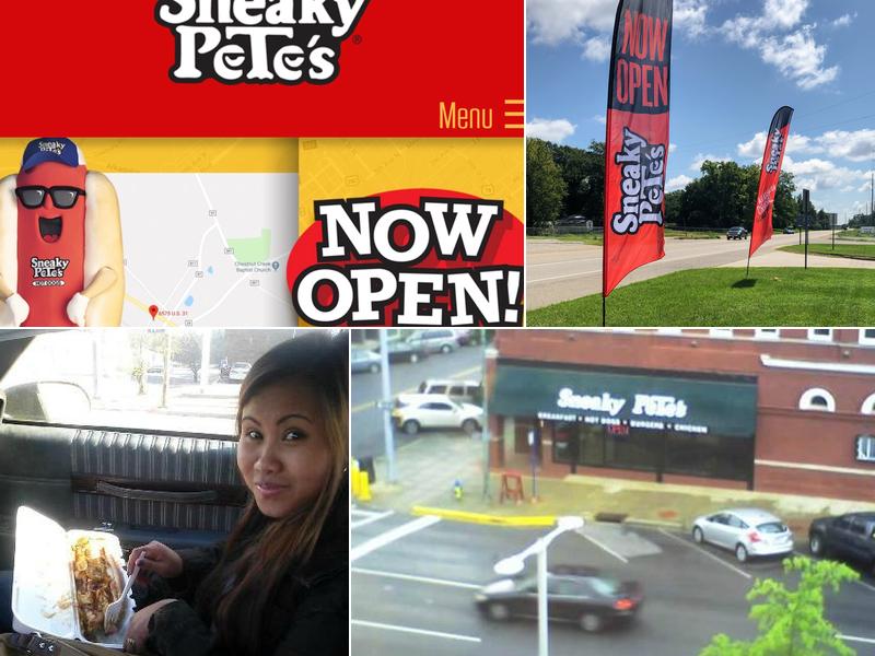 Sneaky Pete's. HotDogs & Hamburgers Breakfast, Lunch & Dinner