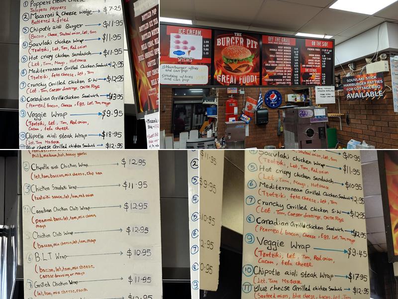 Burger Pit Menu