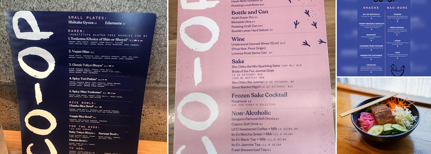 CO-OP Menu