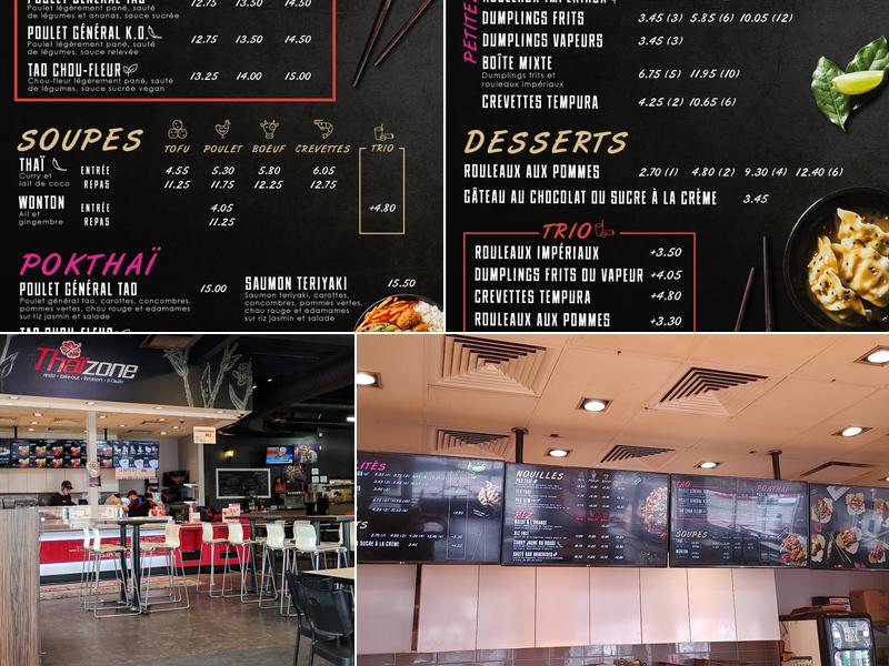 Thaïzone Menu