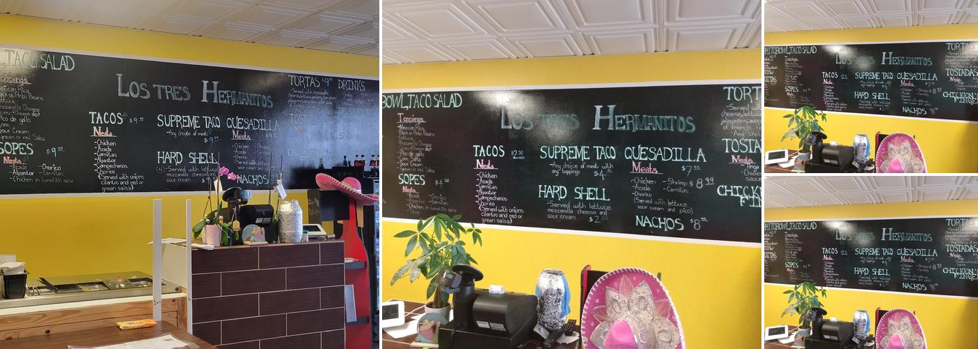 Los Tres Hermanitos Menu