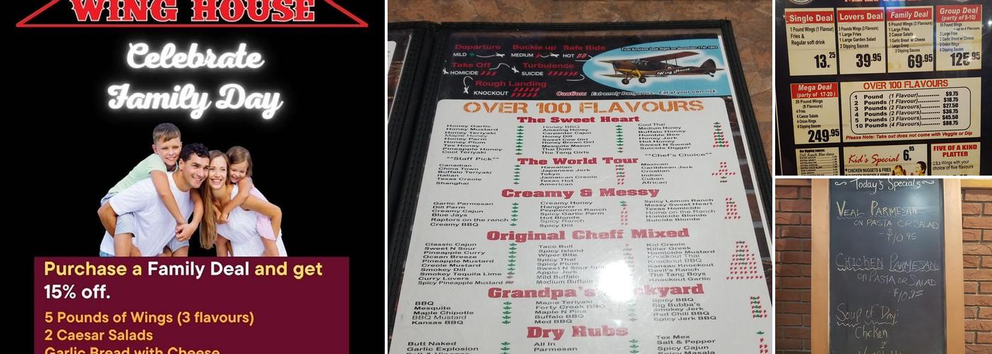 Wing House Penetanguishene Menu