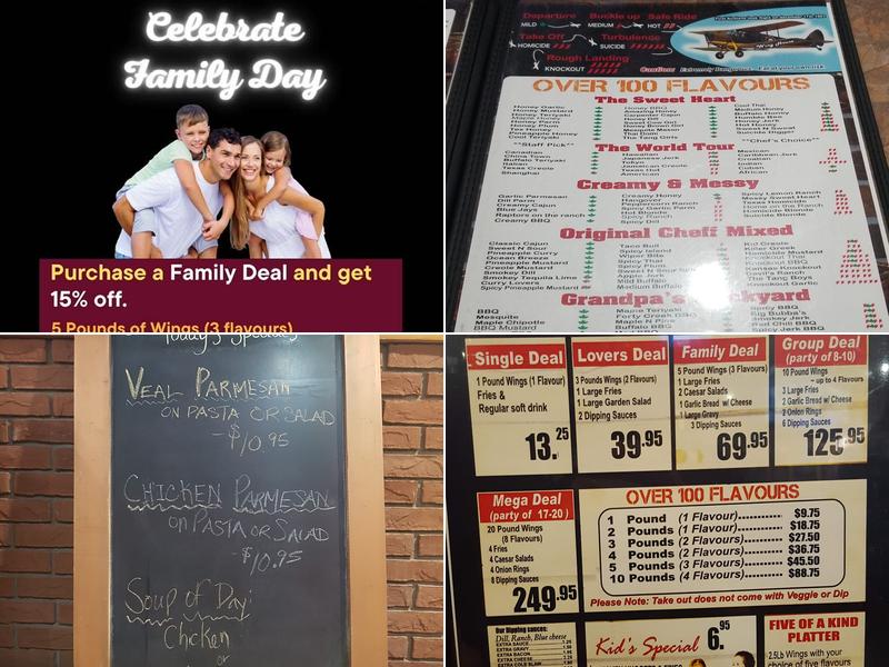 Wing House Penetanguishene Menu