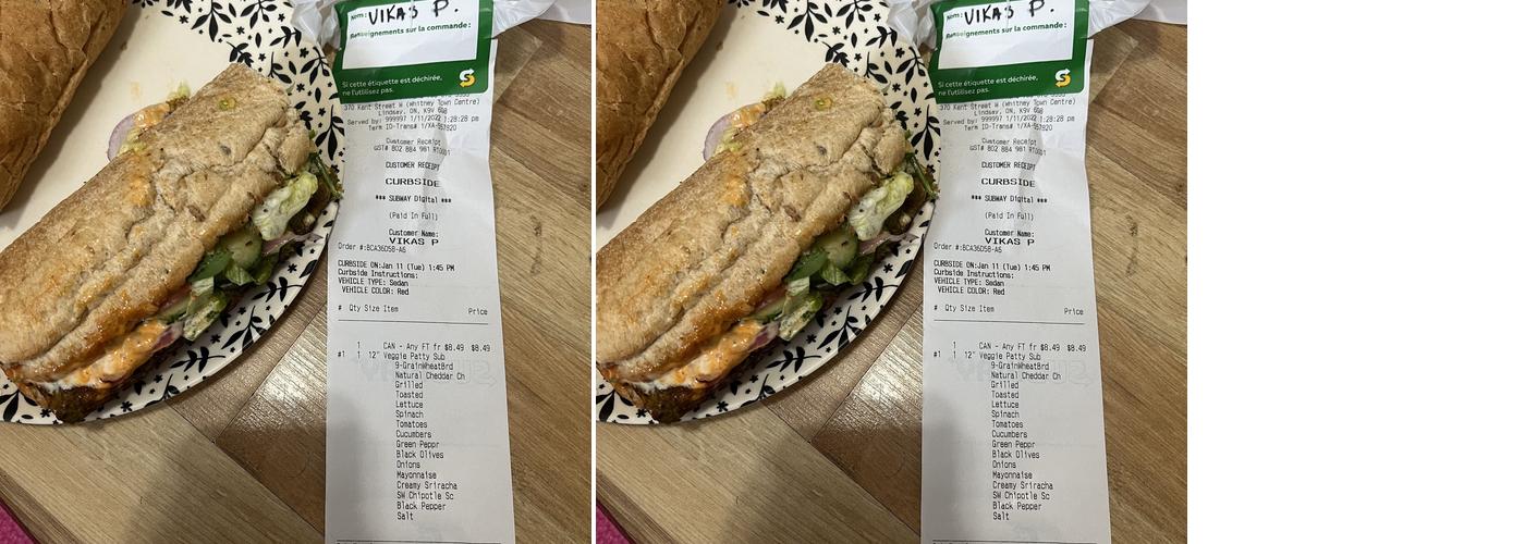 Subway Menu