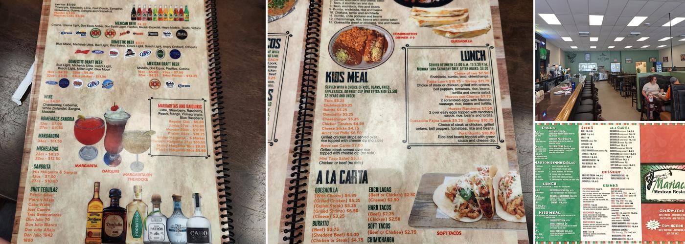 Mariachis Menu