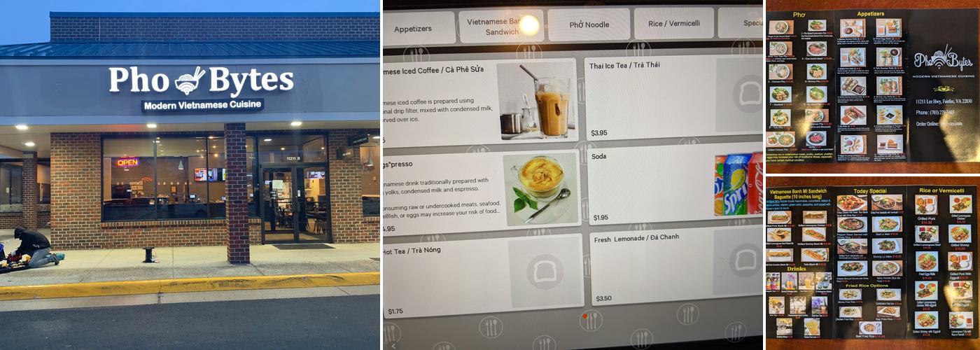 Pho Bytes Menu