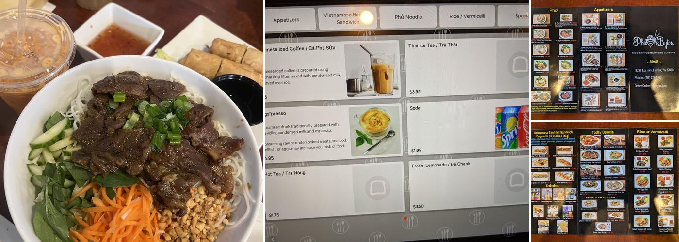Pho Bytes Menu