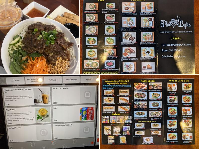 Pho Bytes Menu