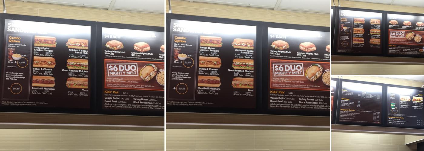 Subway Menu