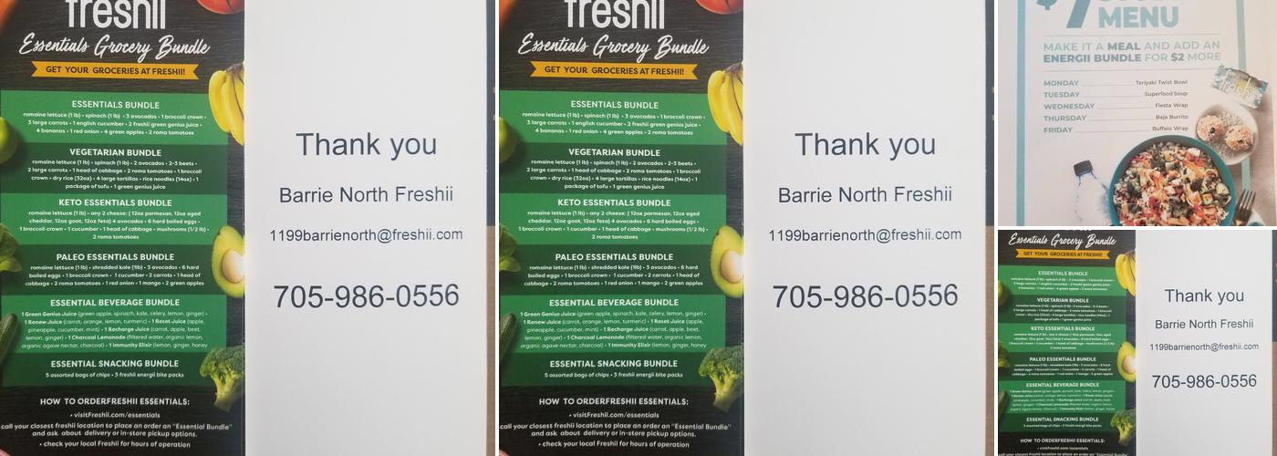Freshii Menu