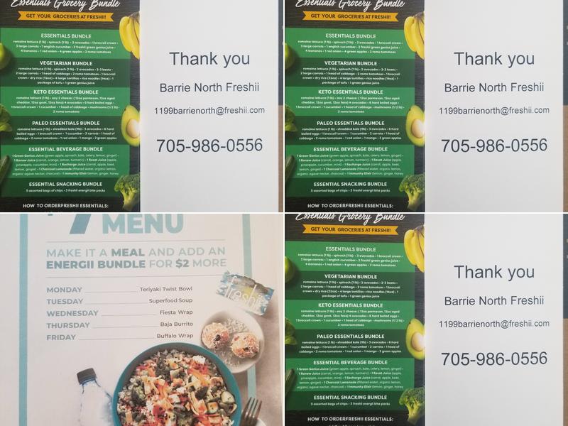 Freshii Menu