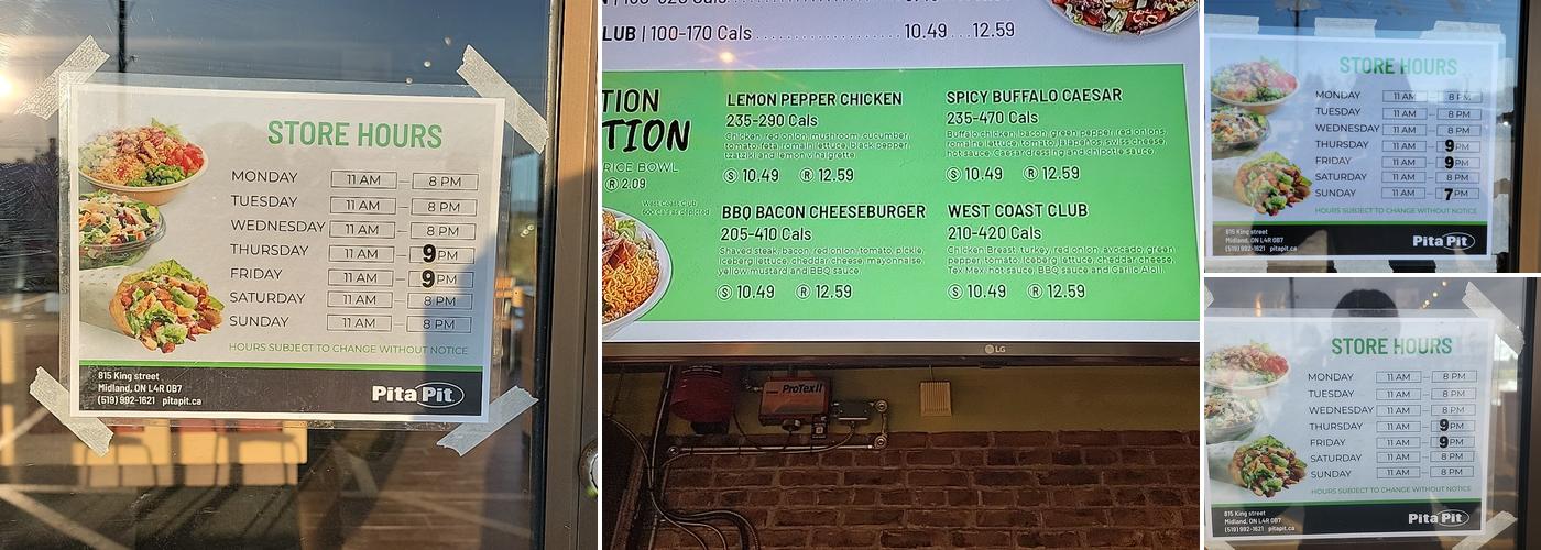 Pita Pit Menu