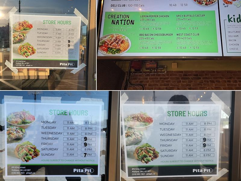 Pita Pit Menu