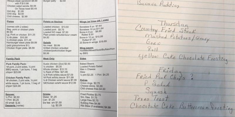 Poppys Smokehouse BBQ Menu