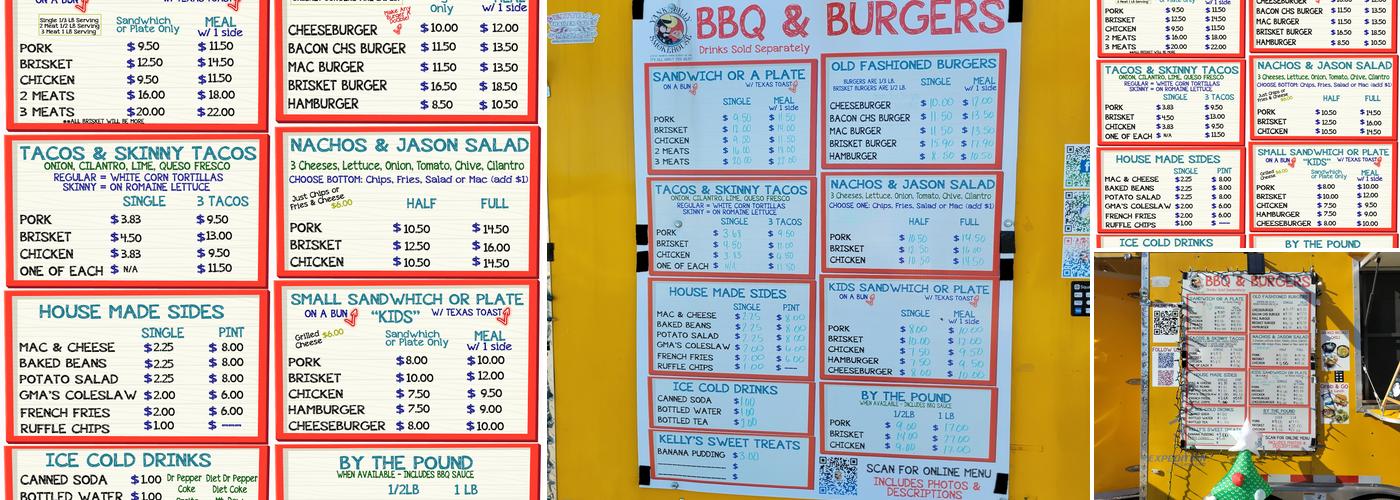Yankabilly Smokehouse Barbecue Menu
