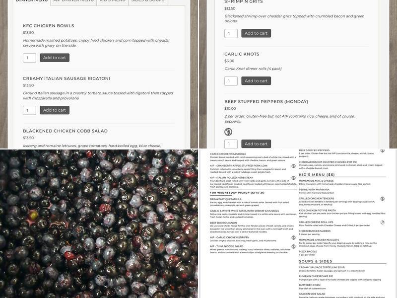 ParTake Kitchen Menu