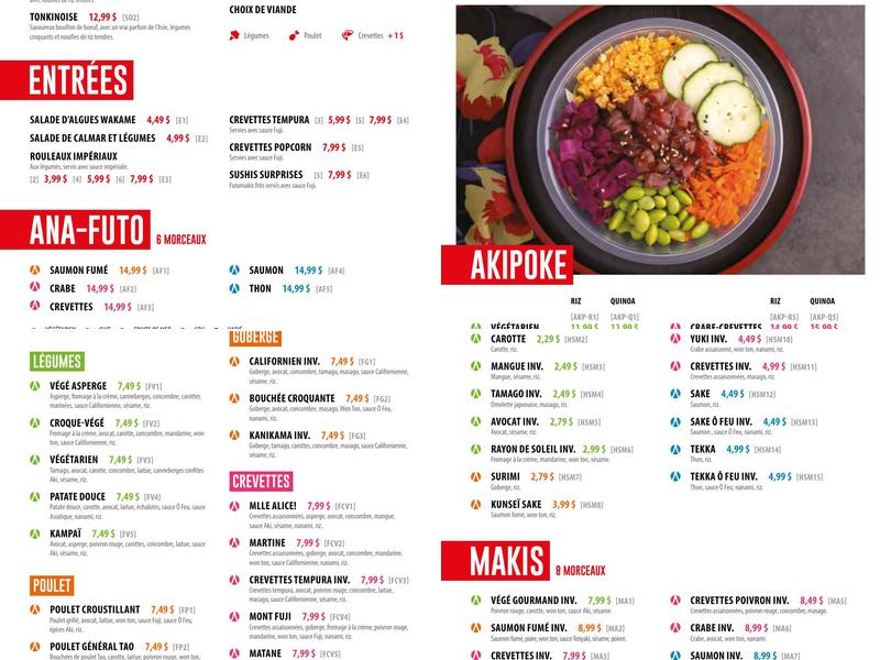 Aki Sushi Menu