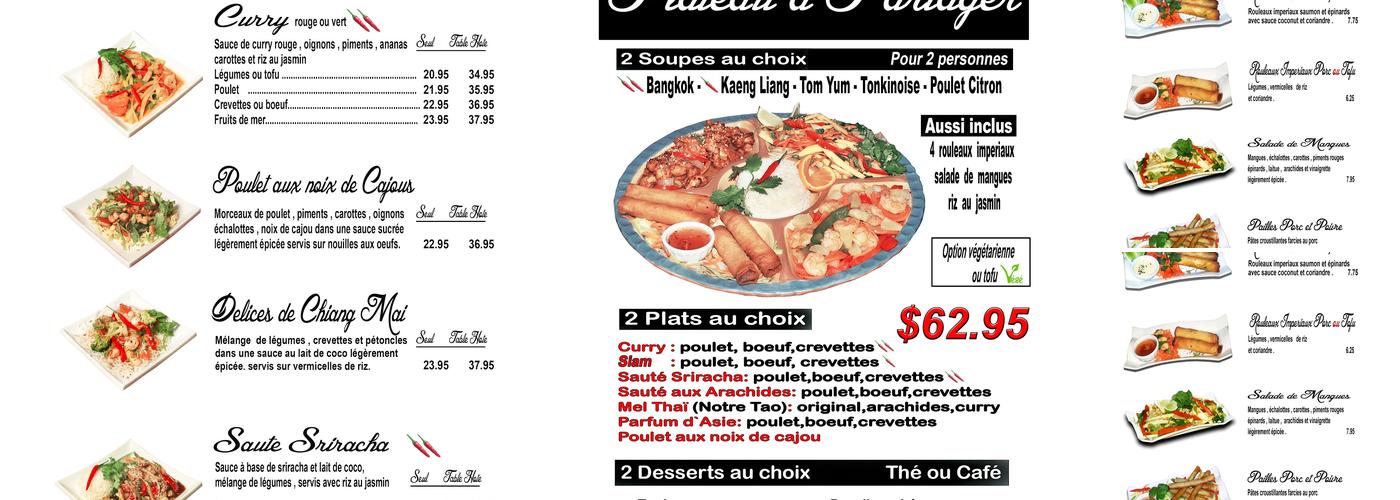 Mel Thaï Menu