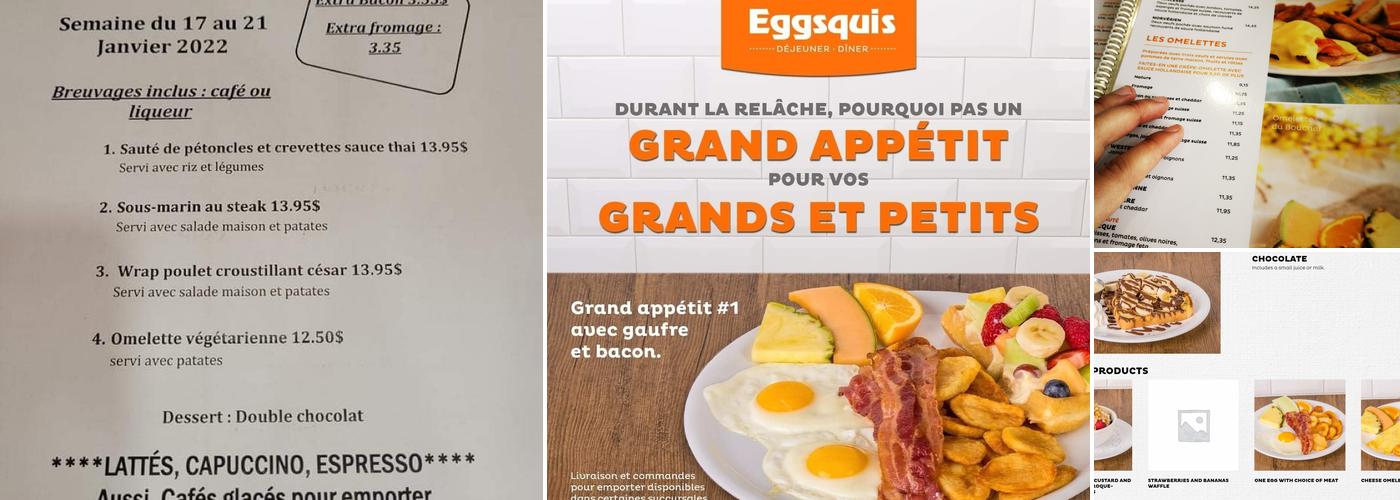 Eggsquis Menu