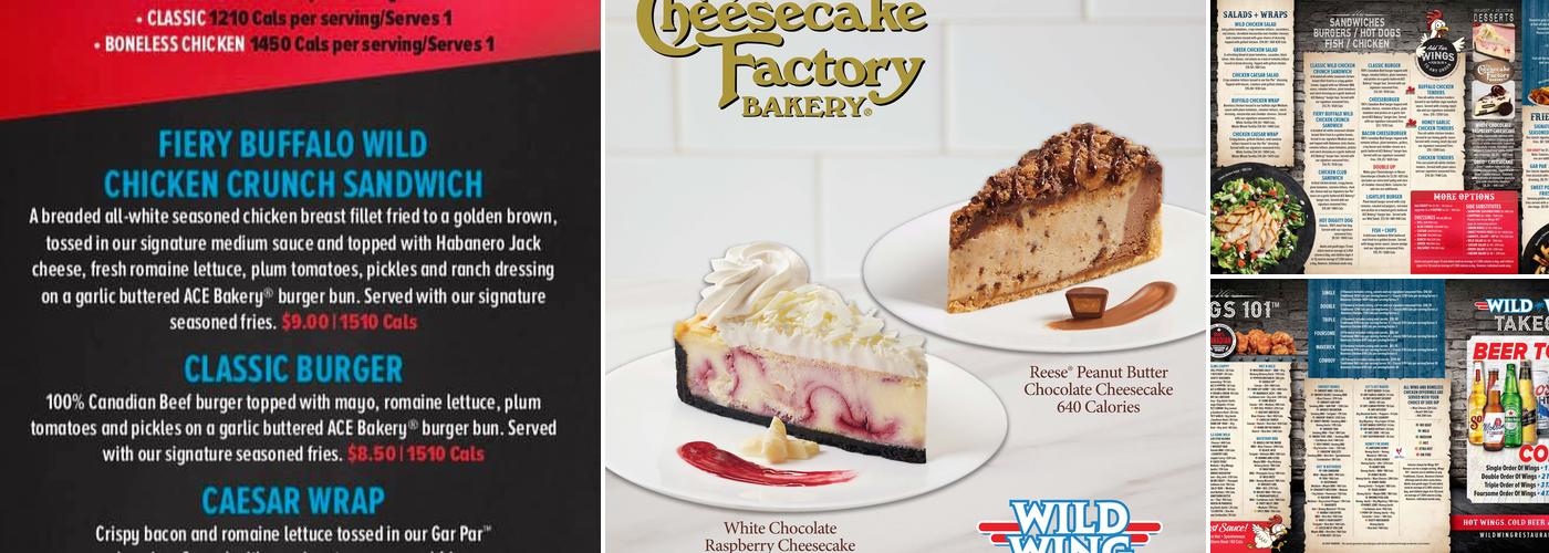 Wild Wing Menu
